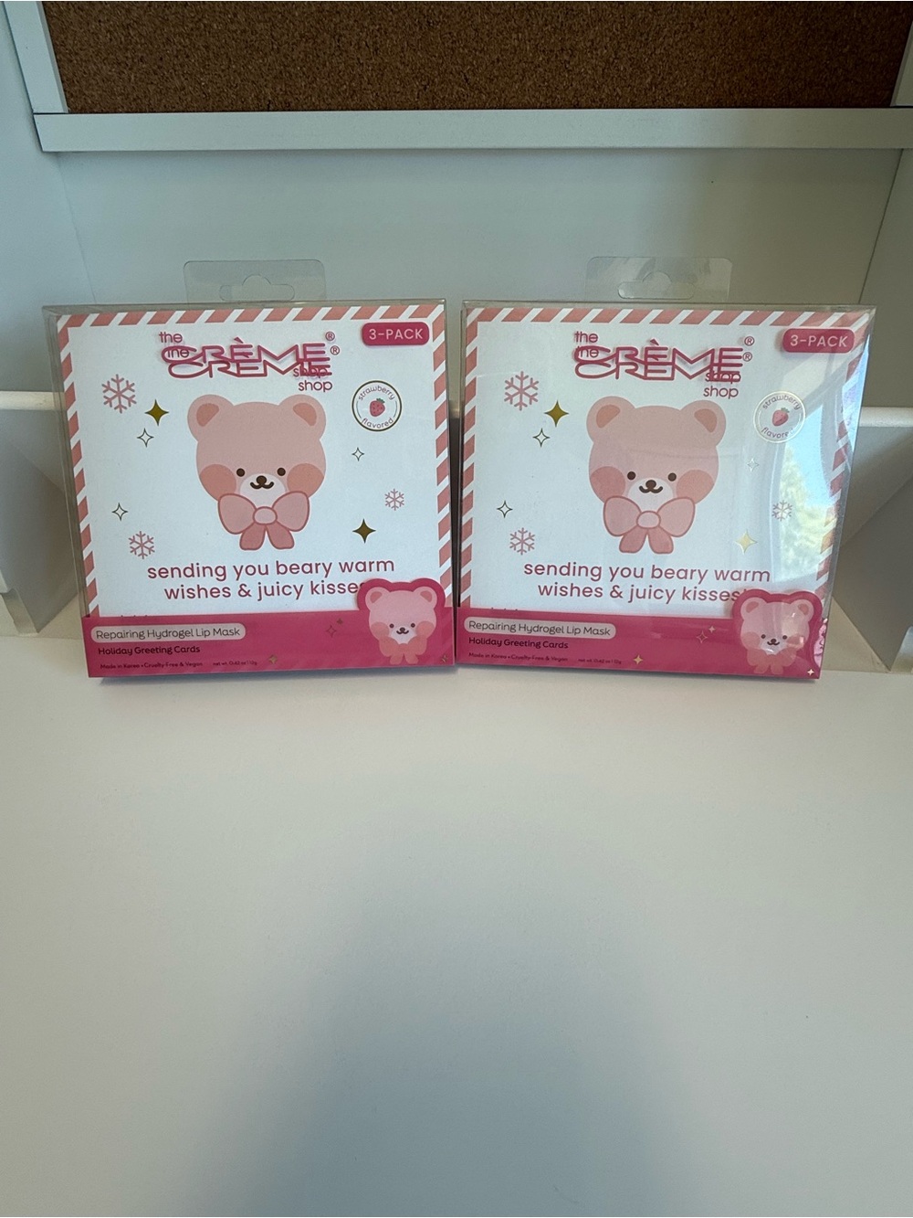 The Crème Shop Bear Hydrogel Lip Mask- Set of 2 packs (6 total masks) NEW